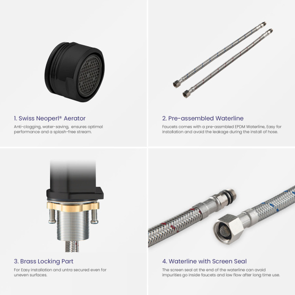 Смеситель для раковины Timo Anni 2761/03F черный